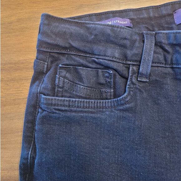 NYDJ Women's Marilyn Straight Stretch Lift Tuck Mid Rise Blue Jeans – Size 6P - Picture 9 of 10